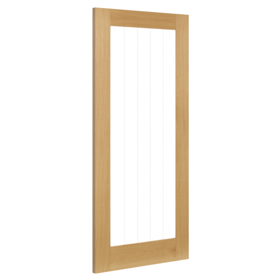 Cottage Ely Full Glazed Internal Oak Door (18mm lippings)